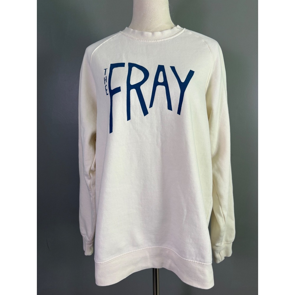 The Fray Bent Crewneck Sweatshirt Unisex L Ecru AS 5100 Indie Band Neutral Cozy